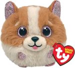 TY Beanie Balls Tanner Barna/Fehér Kutya Plüss Figura