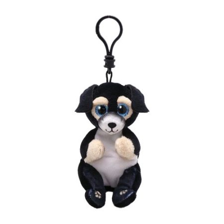 Ty Beanie Bellies plüss figura RANGER, Clip 8,5 cm - fekete kutya